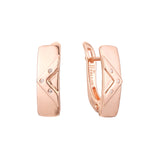 Aretes en Oro 14K, Oro Rosa, baño en dos tonos