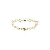 Circle with 8 link bracelets plated in 14K Gold, Rose Gold colors