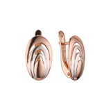 Aretes en Oro 14K, Oro Rosa, baño en dos tonos