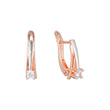 Solitaire earrings in 14K Gold, Rose Gold, two tone plating colors