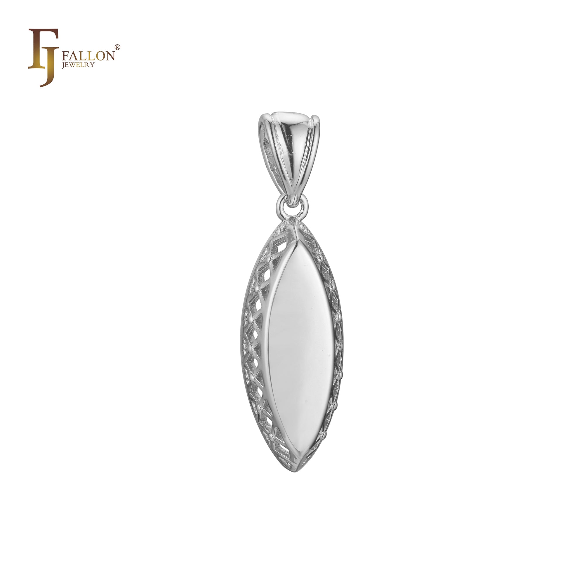 Marquise Teardrop pendant in Rose Gold, 14K Gold plating colors