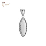 Marquise Teardrop pendant in Rose Gold, 14K Gold plating colors