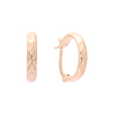 Hoop earring in 14K Gold, Rose Gold plating colors