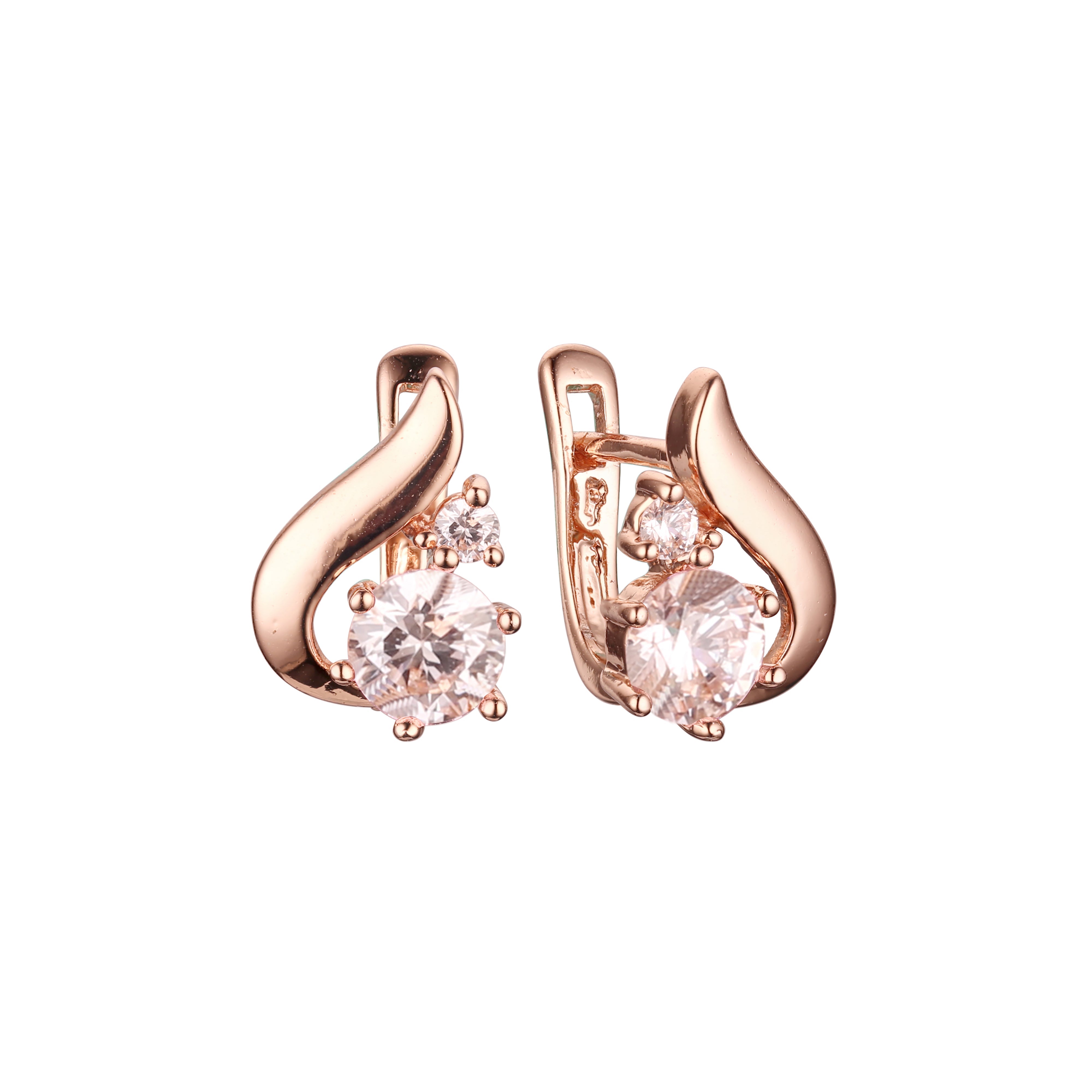 Pendientes de oro rosa