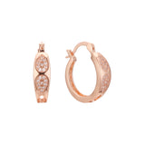 Aretes de aro en Oro de 14K, baño de Oro Rosa colores