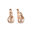 Rose Gold two tone pearl earrings