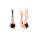 Solitaire earrings in 14K Gold, Rose Gold plating colors