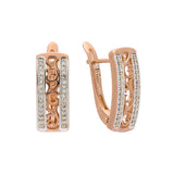 Rose Gold two tone earrings