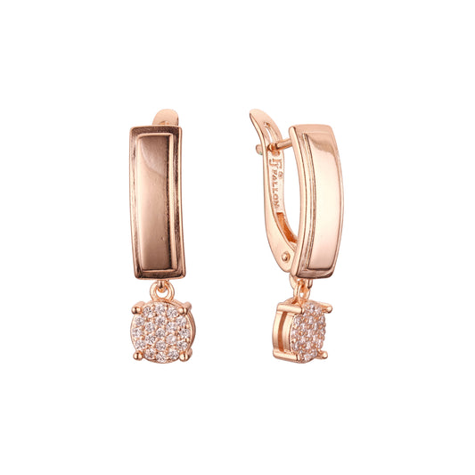 Earrings in Rose Gold, two tone plating colors