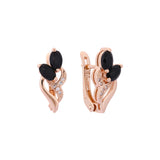 Rose Gold double stones earrings