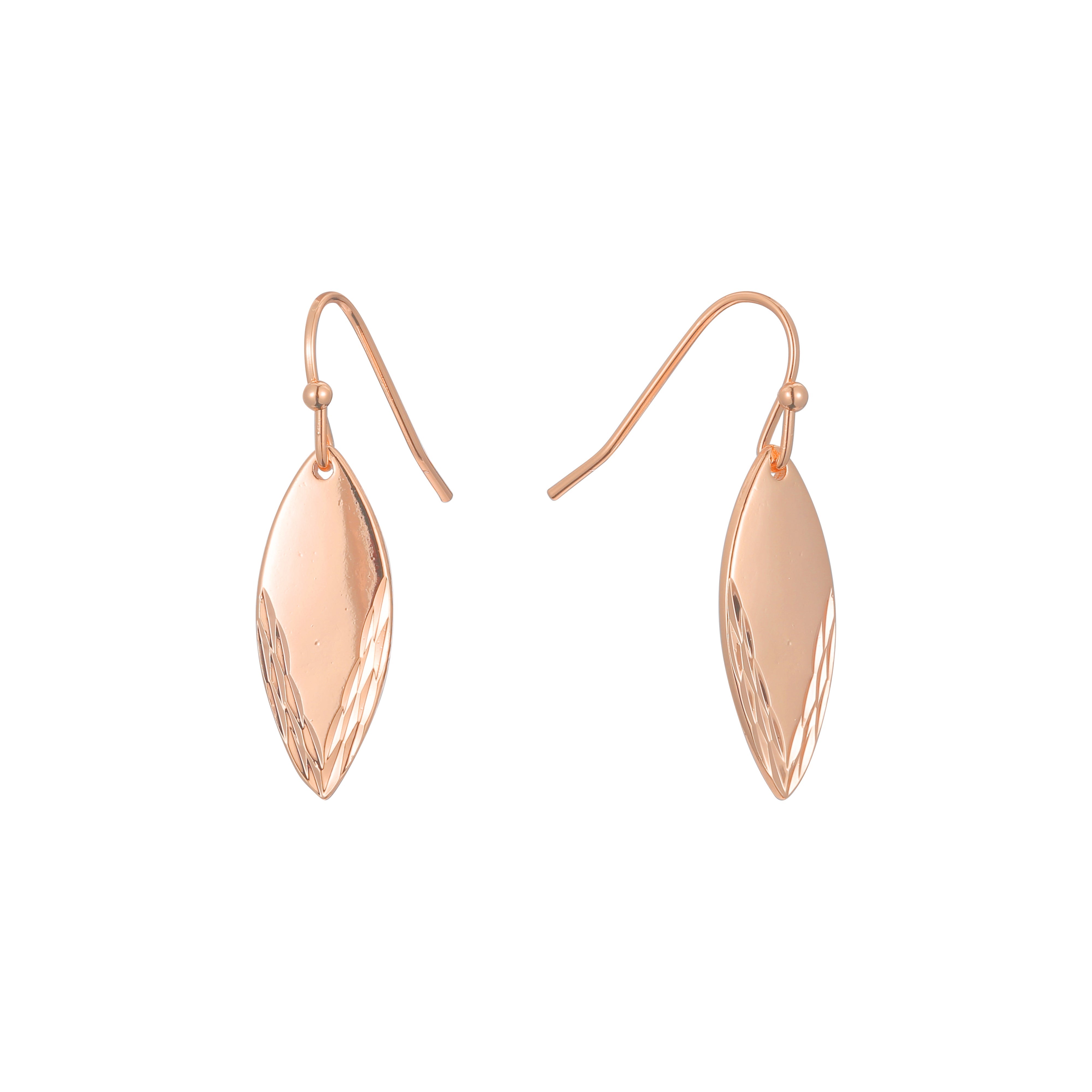 Wire hook child earrings in 14K Gold, Rose Gold plating colors