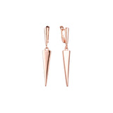 Brincos altos em ouro 14K, cores banhadas a ouro rosa