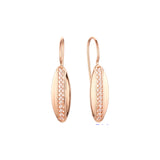 Wire hook earrings in Rose Gold, two tone plating colors