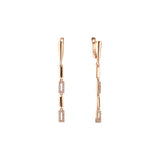 Rose Gold two tone earrings with paperclips drops