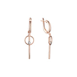 Earrings in Rose Gold, two tone plating colors