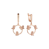 Pendientes de oro rosa