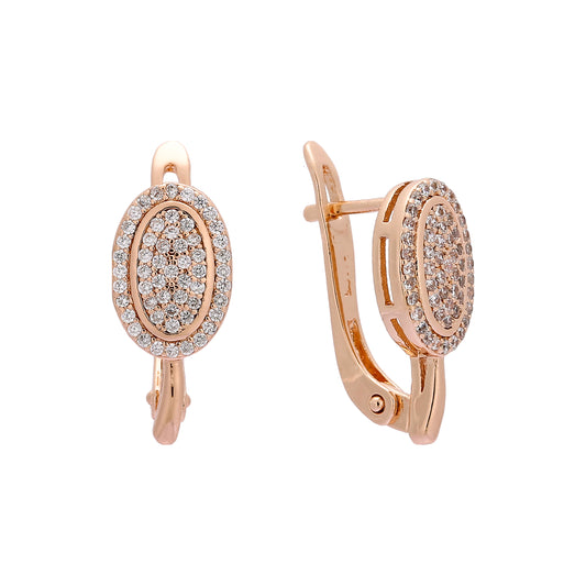 Rose Gold two tone earrings