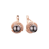 Rose Gold pearl earrings