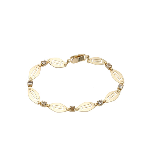 Pulseras de Oro 14K con cruce de doble L