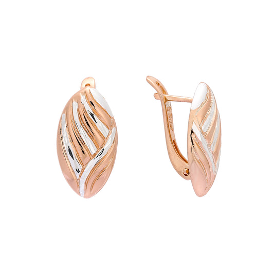 Rose Gold two tone earrings