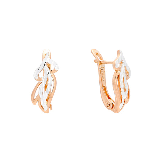 Rose Gold two tone earrings