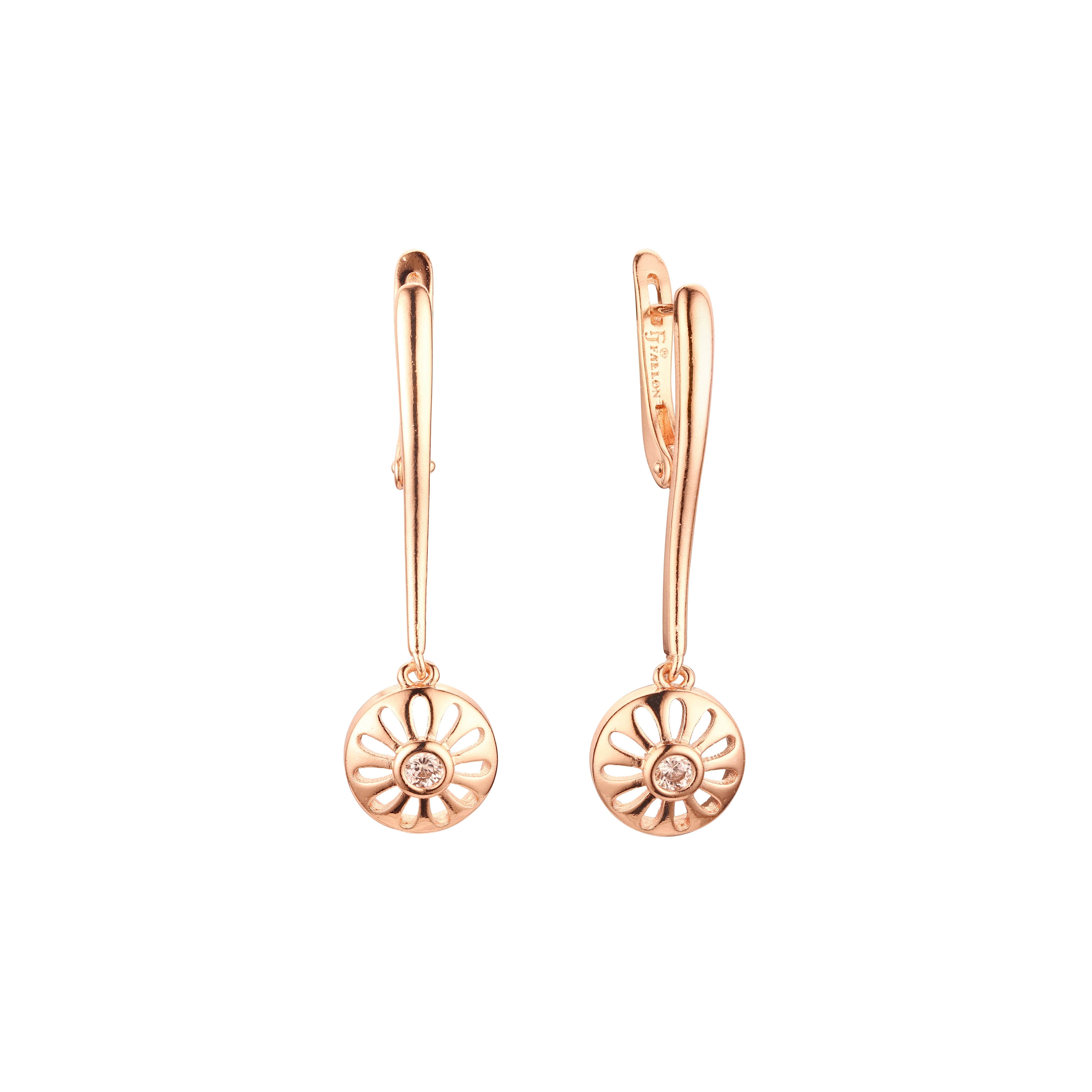 Pendientes de oro rosa