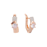 Cluster earrings in 14K Gold, Rose Gold, two tone plating colors