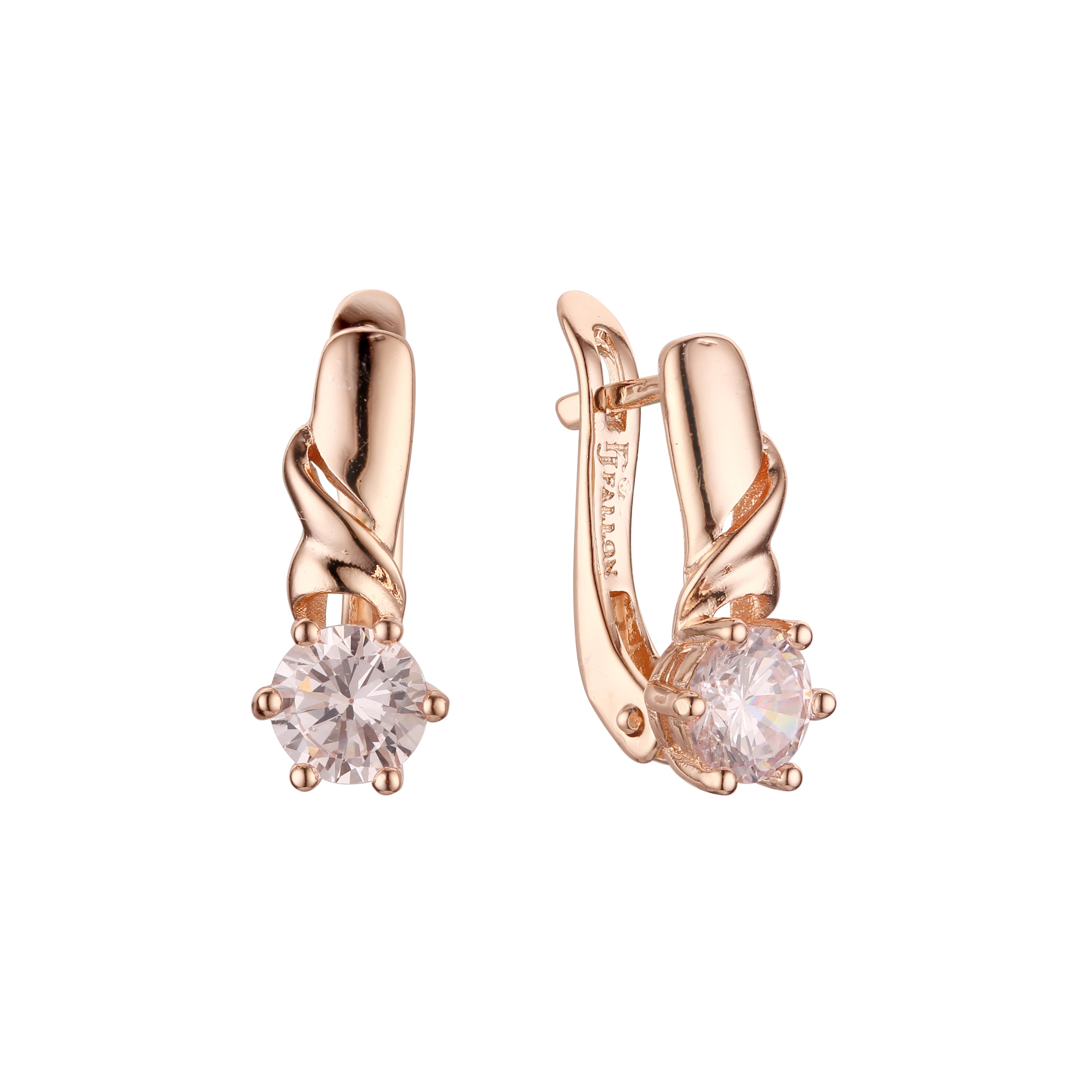 Earrings in Rose Gold, two tone plating colors