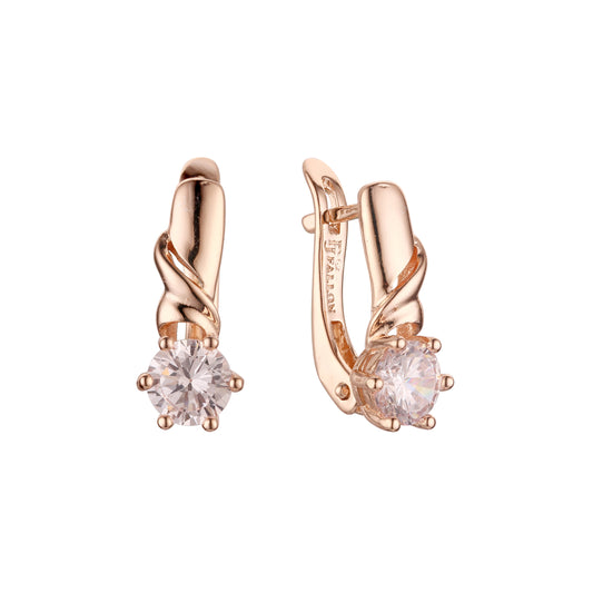 Earrings in Rose Gold, two tone plating colors