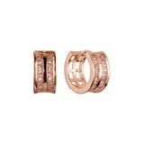 Brincos Huggie em ouro 14K, cores banhadas a ouro rosa