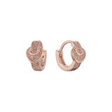 Pendientes Huggie niño en Oro de 14K, baño de Oro Rosa colores