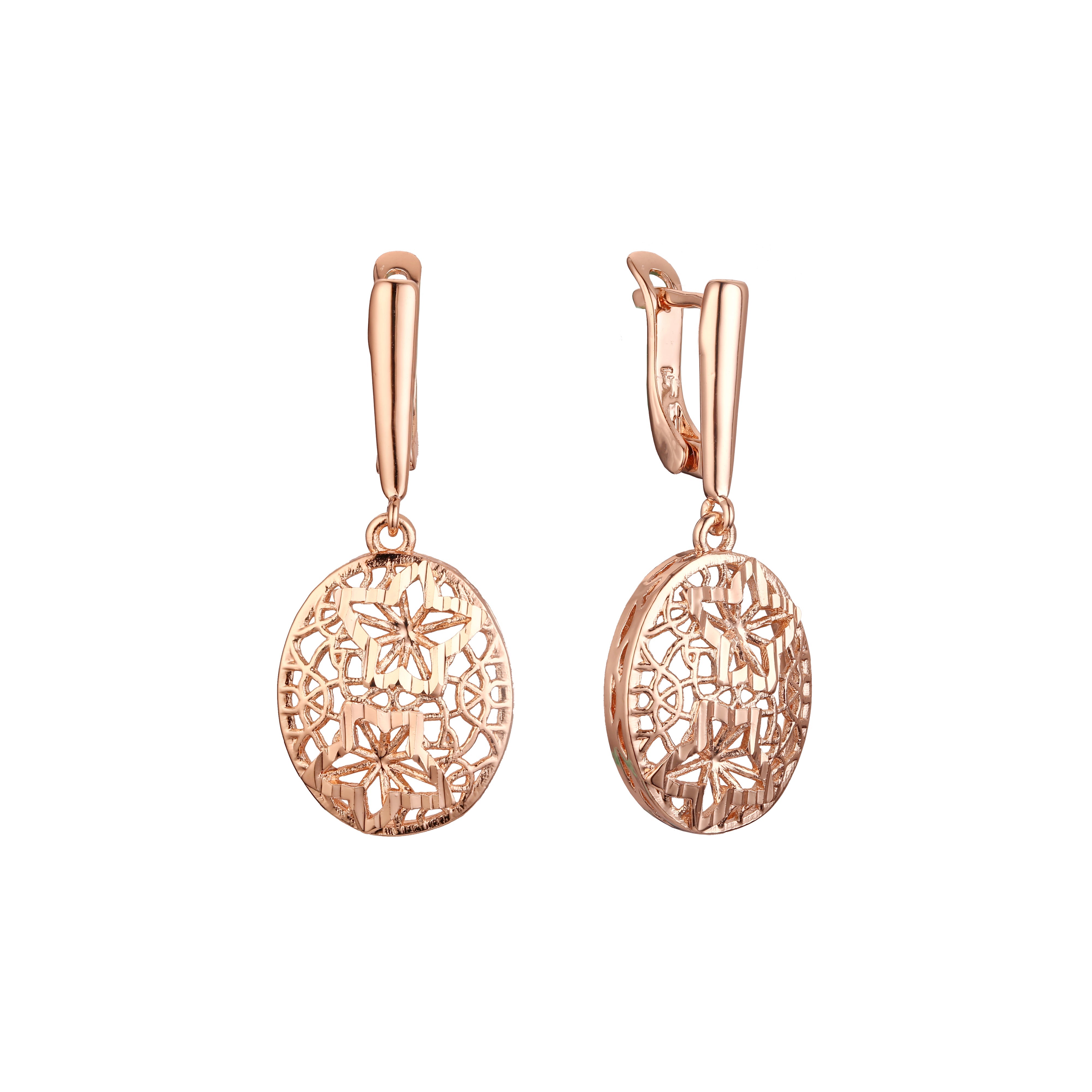 Pendientes de oro rosa