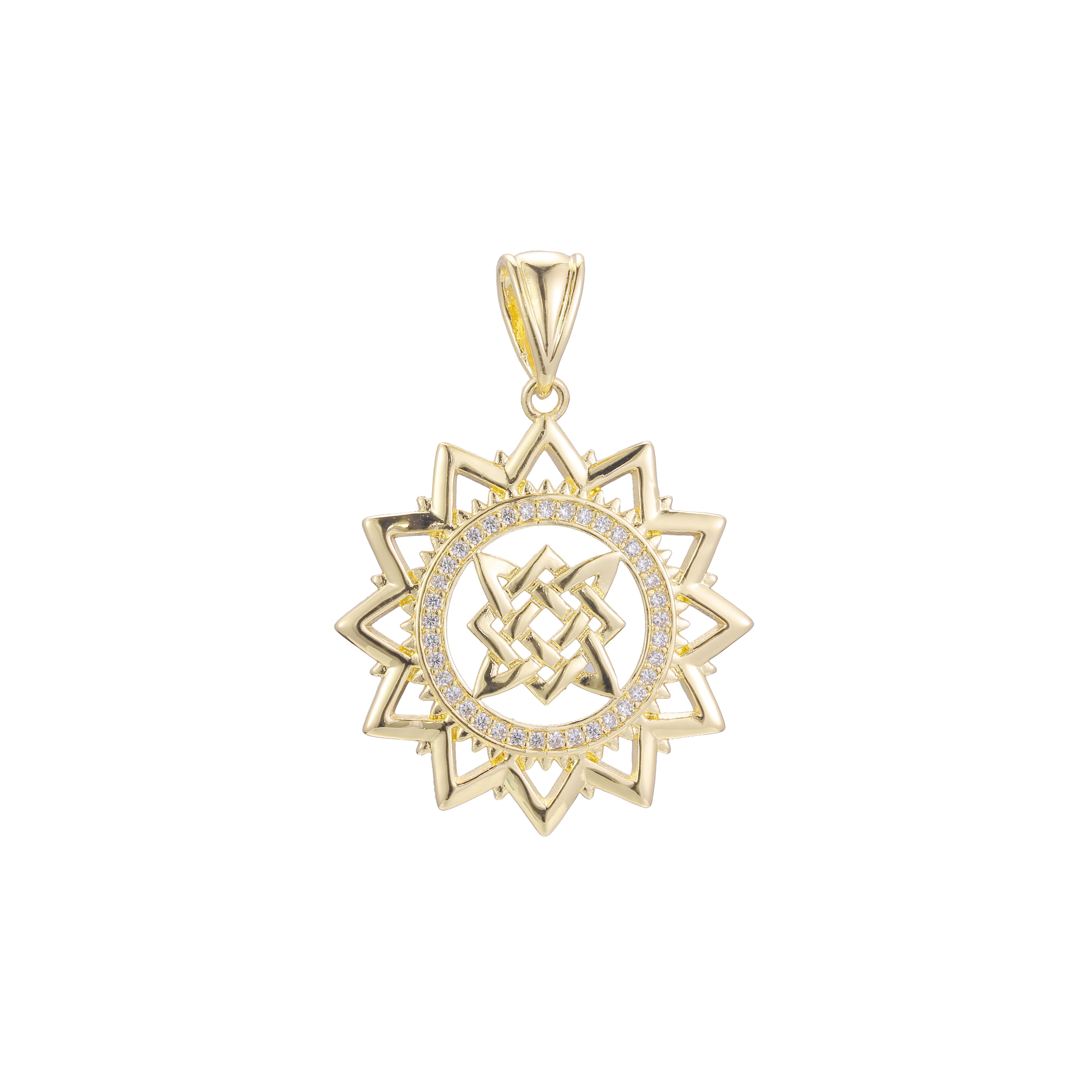 Pendant in Rose Gold two tone, 14K Gold plating colors