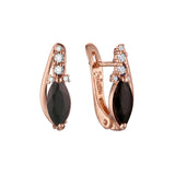 Solitaire Marquise CZ Rose Gold, White Gold earrings