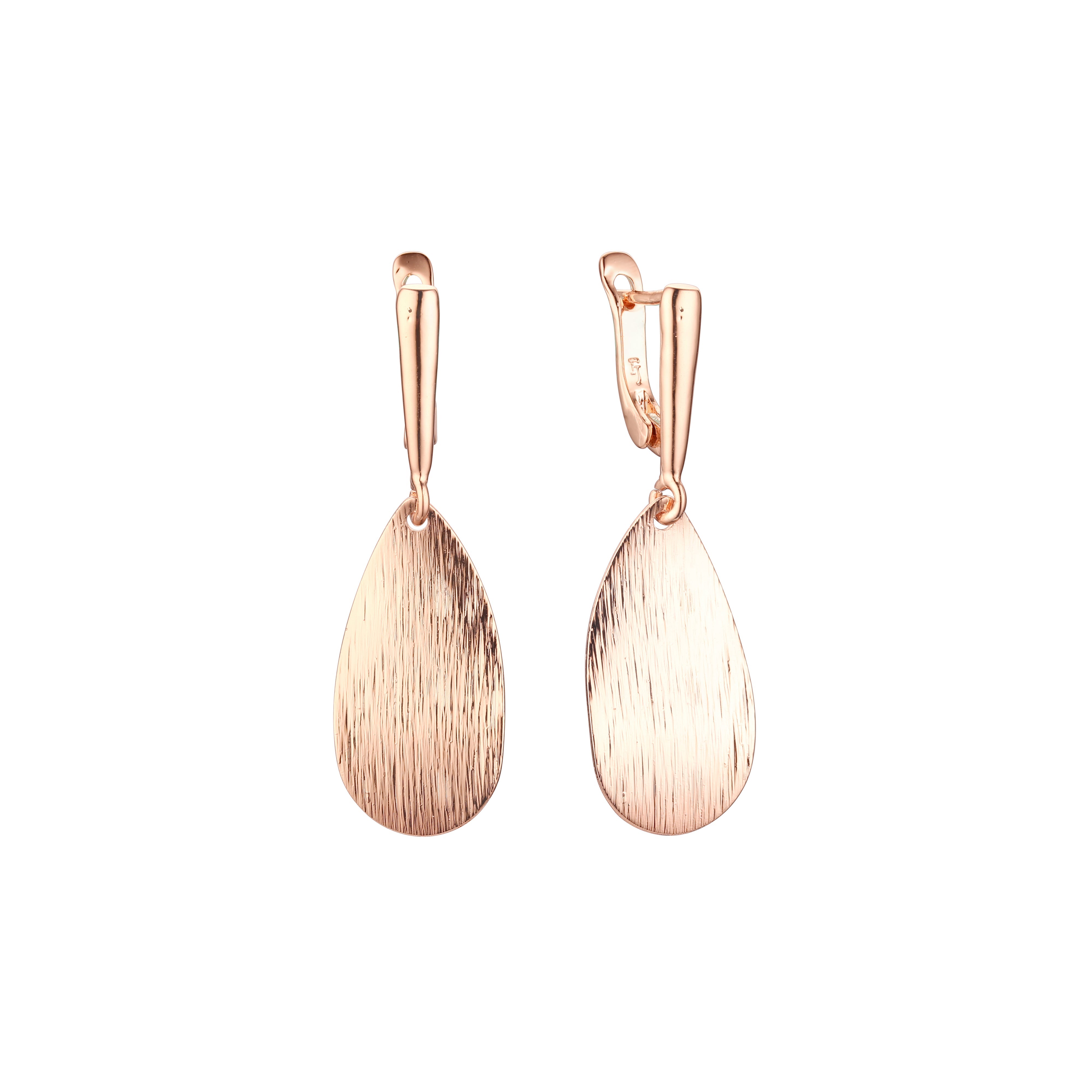 Rose Gold little rose petal earrings