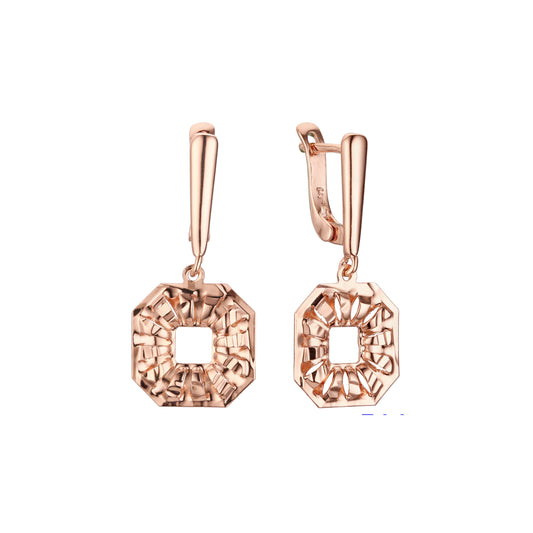 Pendientes de donut de oro rosa