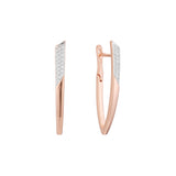 Aretes en Oro 14K, Oro Rosa, baño en dos tonos