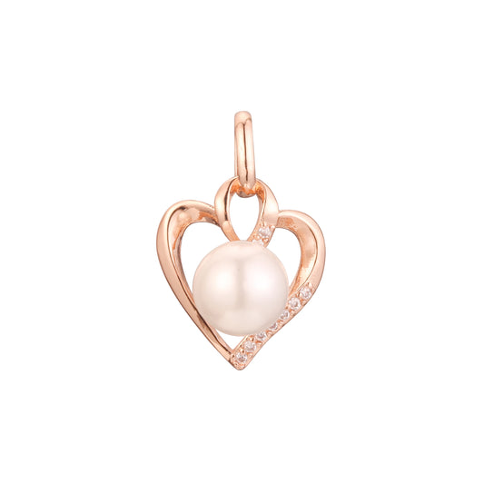 Pendant in Rose Gold two tone, 14K Gold plating colors