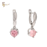 Rose Gold solitaire drop earrings