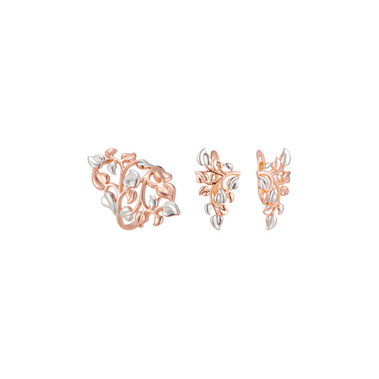 Rose Gold two tone thousand leaves of life set