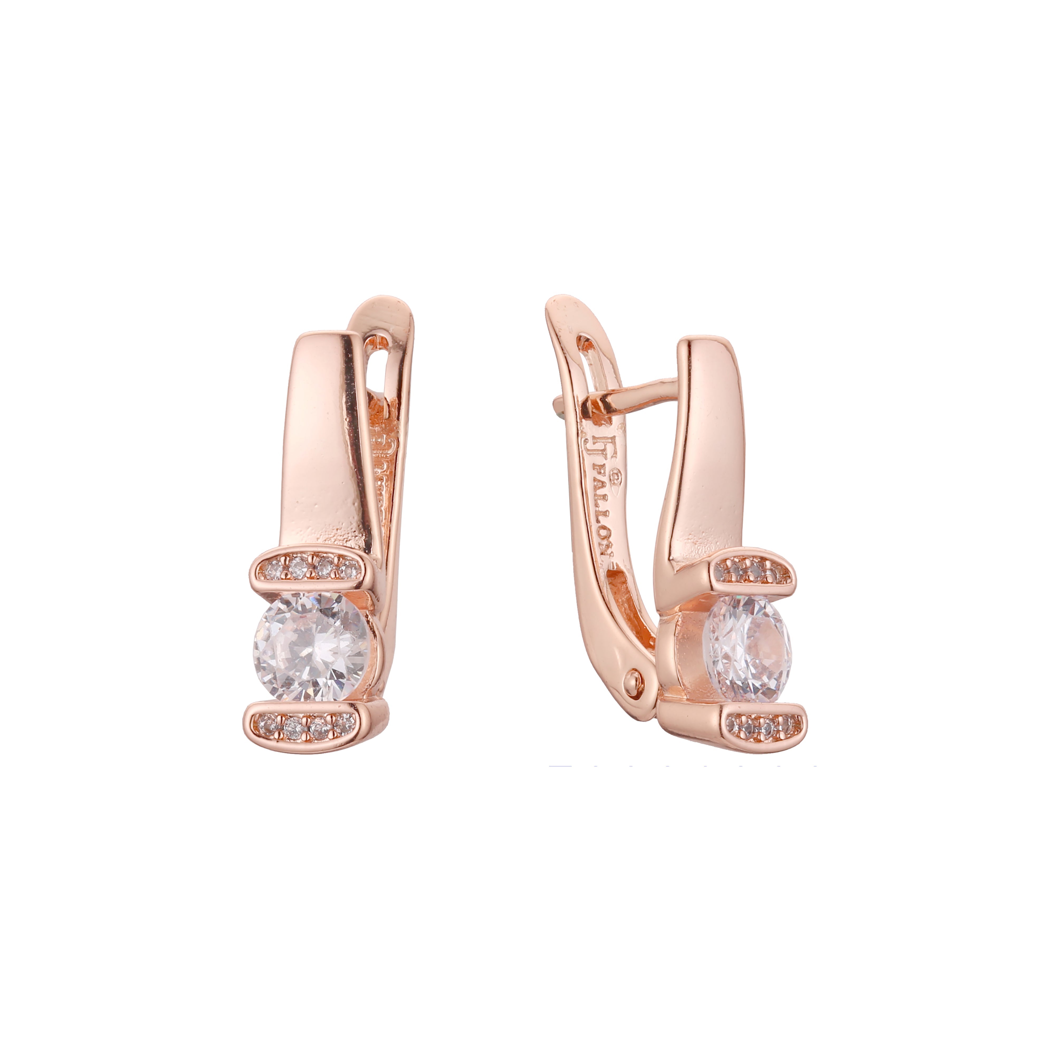 Aretes de racimo en Oro de 14K, Oro Rosa, baño de dos colores