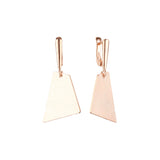 Little rose petal earrings in 14K Gold, Rose Gold plating colors