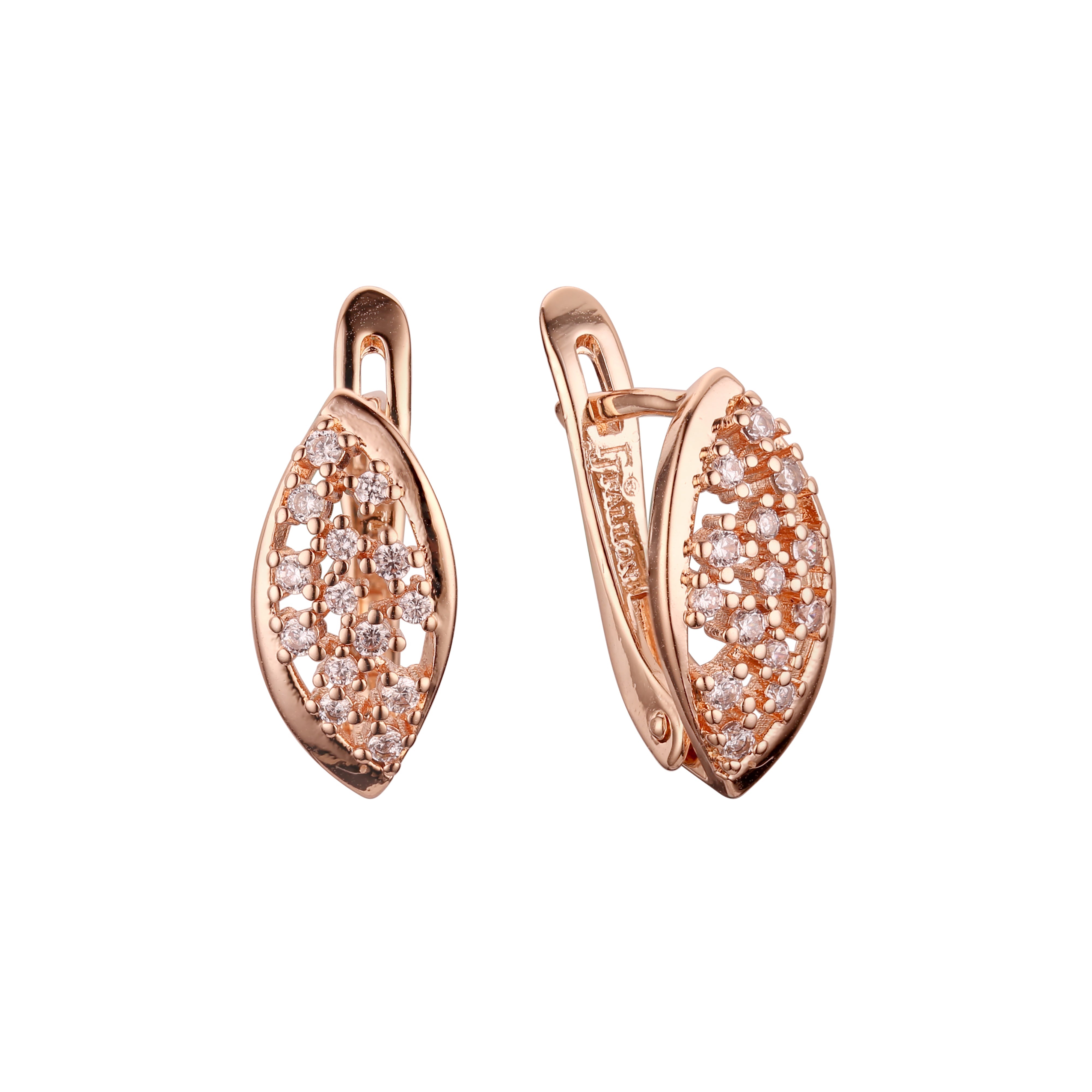 Pendientes de oro rosa