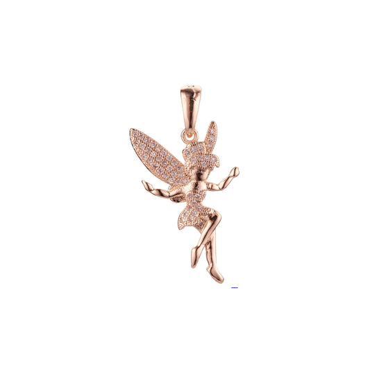 Fairy pendant in Rose Gold, 14K Gold plating colors