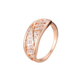 Rose Gold two tone cluster rings