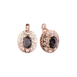 Cluster earrings in Rose Gold, two tone plating colors