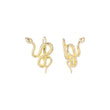 Pendientes Serpiente en Oro de 14K, baño de Oro Rosa colores