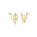 Snake earrings in 14K Gold, Rose Gold plating colors