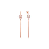 Tall earrings in 14K Gold, Rose Gold plating colors