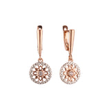 Rose Gold two tone earrings